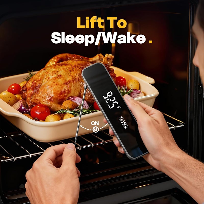 KAMDKI 0.3S Professional Instant Read Meat Thermometer – Digital Food Thermometer for Cooking, Grilling, BBQ, Candy, Air Fryer, Griddle – Kitchen Gadget Essentials & Gift for Him - Image 5